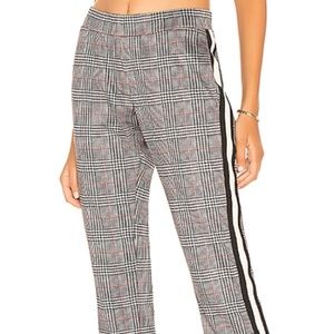 Pam & Gela plaid track pants
